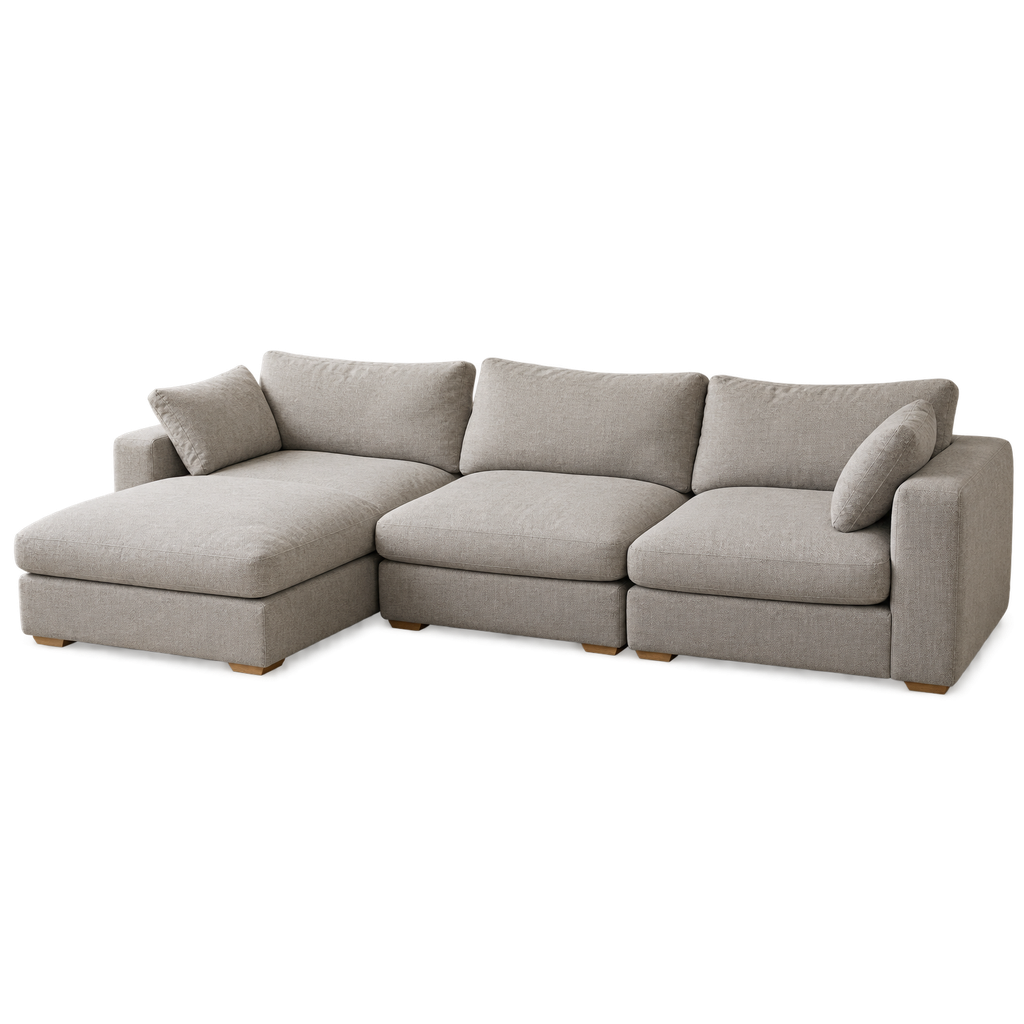Blue sofa cutout used as product illustration